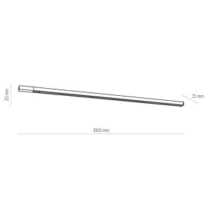 TRACER LISTWA PROWADNICA CZARNA 1000 MM 4045 TK Lighting