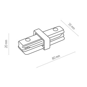 TRACER ZŁĄCZE PROSTE CZARNE TRACER CONNECTORS 4068 TK Lighting