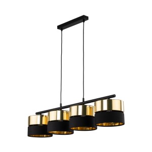 HILTON BLACK/GOLD LAMPA WISZĄCA 4 PŁ 4342 TK Lighting