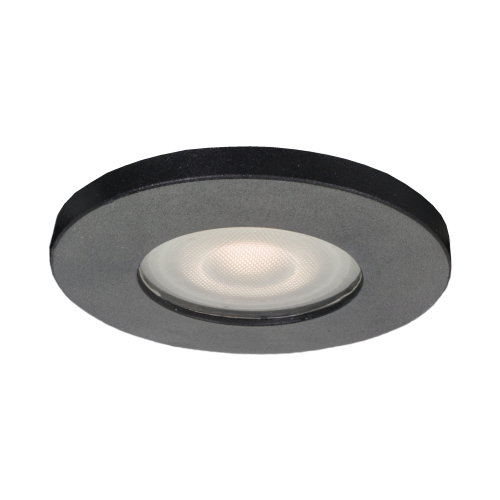 Oczko podtynkowe nieruchome okrągłe 7,6cm czarne LP-440/1RS BK Light Prestige