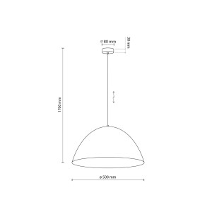 FARO NEW BLACK L LAMPA WISZĄCA 1 PŁ 6006 TK Lighting