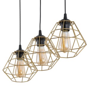 DIAMOND NEW BLACK/GOLD LAMPA WISZĄCA 3 PL LISTWA 4642 TK Lighting