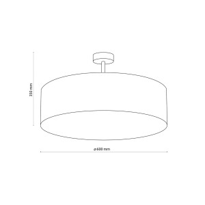RONDO LINEN LAMPA SUFITOWA 4 PŁ 600 SZTYCA 6248 TK Lighting
