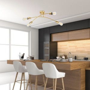 HELIX  GOLD LAMPA SUFITOWA 4 PŁ 4688 TK Lighting