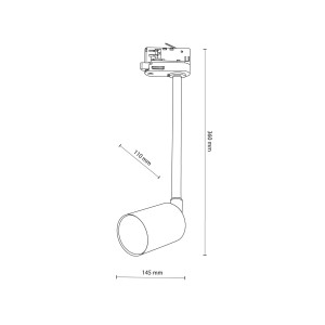 TRACER TRÓJOBWODOWY BLACK GU_10 4931 TK Lighting
