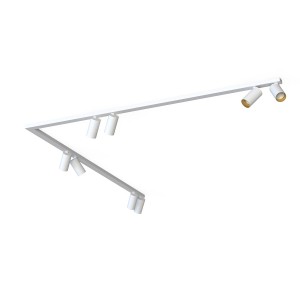 Lampa sufitowa spoty reflektorki na listwie MONO CORNER VIII 2x150 WHITEGOLD 7695 Nowodvorski