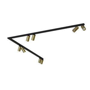 Lampa sufitowa spoty reflektorki na listwie MONO CORNER VIII 2x150 SOLID BRASS 7755 Nowodvorski