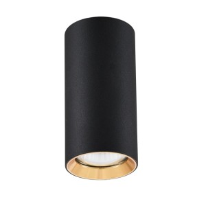 Oczko Manacor 17cm 1xGU10 czarno/złoto LP-232/1D - 170 BK/GDH Light Prestige