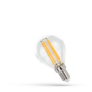 Żarówka LED z gwintem E14 4W=50W kulka barwa światla ciepła