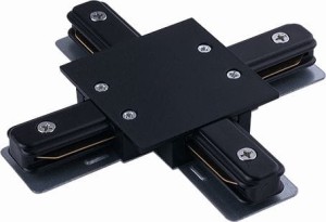 System szynowy 1 obwodowy łącznik krzyżowy wpuszczany ŁĄCZNIK KRZYżOWY WPUSZCZANY CZARNY PROFILE RECESSED X-CONNECTOR BLACK 8837 Nowodvorski